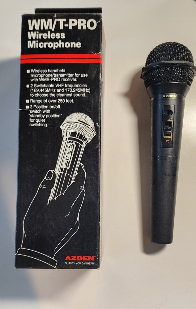 Azden Wireless Mic, Receiver Bundle for Video or PA Systems