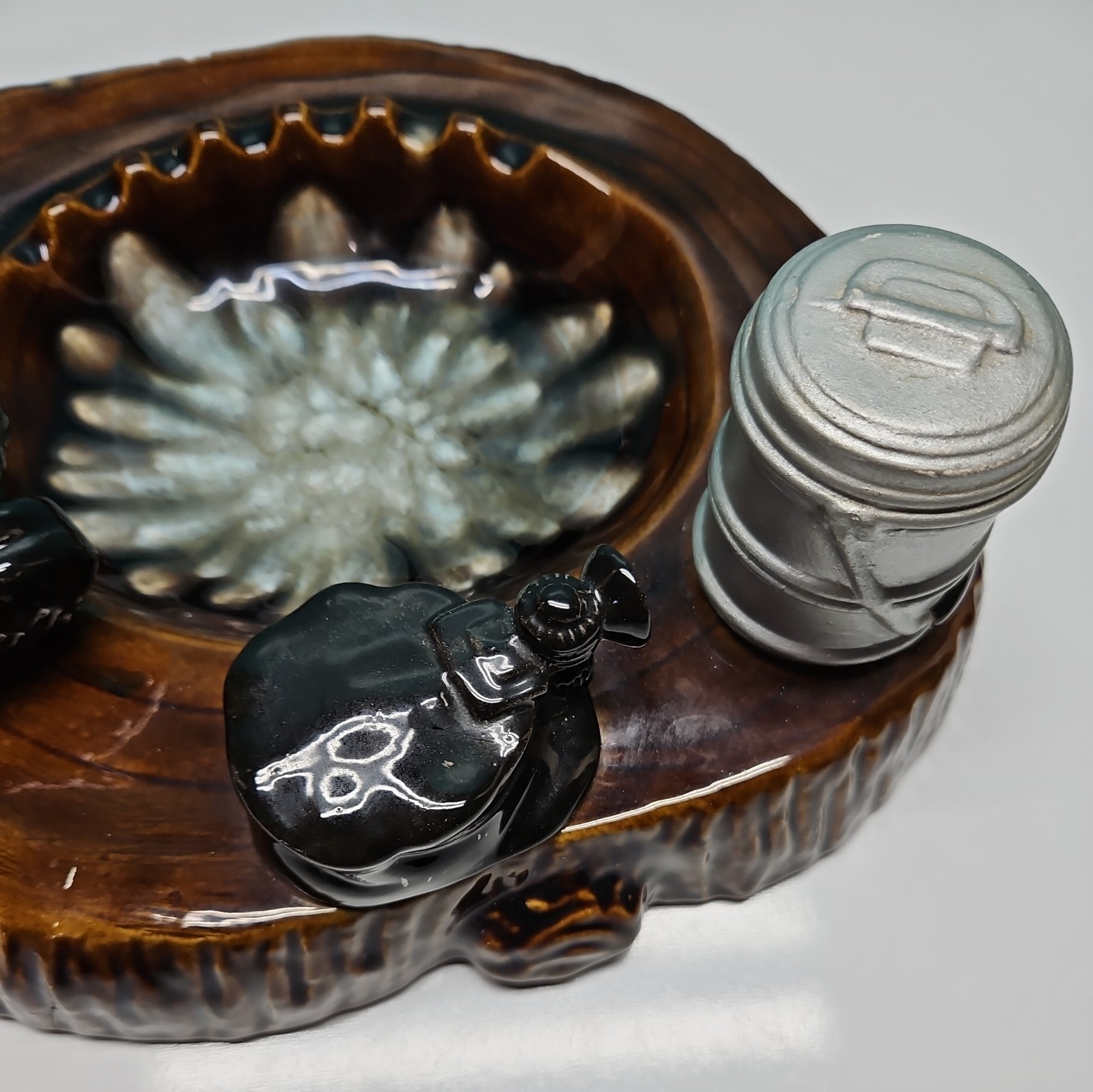 Vintage Coal Miner's Ashtray Large 11” Ceramic