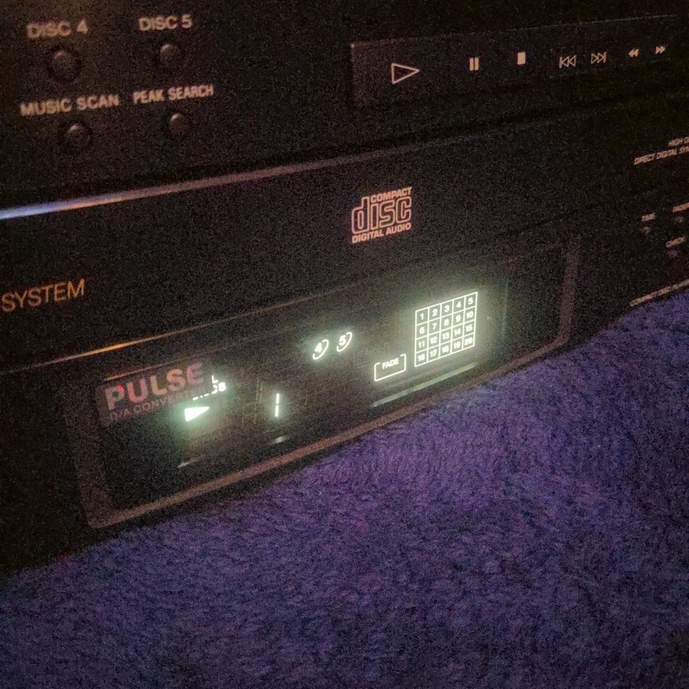 Sony CDP-C322M 5 Disc Carousel CD Player Deck, High Density Linear, No Remote