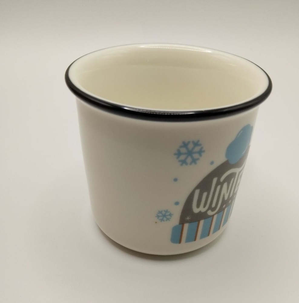 Winter Themed White and Blue Mug