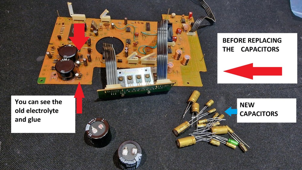 Stereo Preamplifier SAE P101 Repair KIT - all capacitors