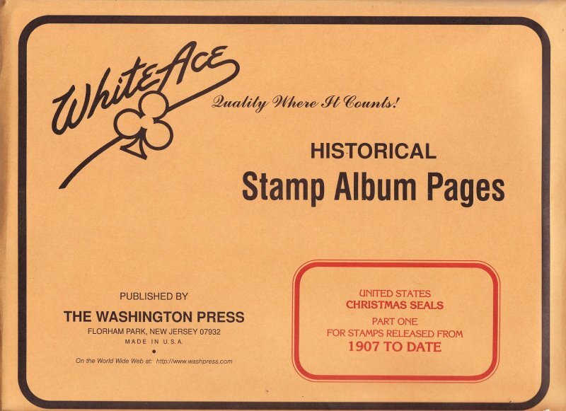 White Ace U.S. National Christmas Seal Stamp Album 1907-2022