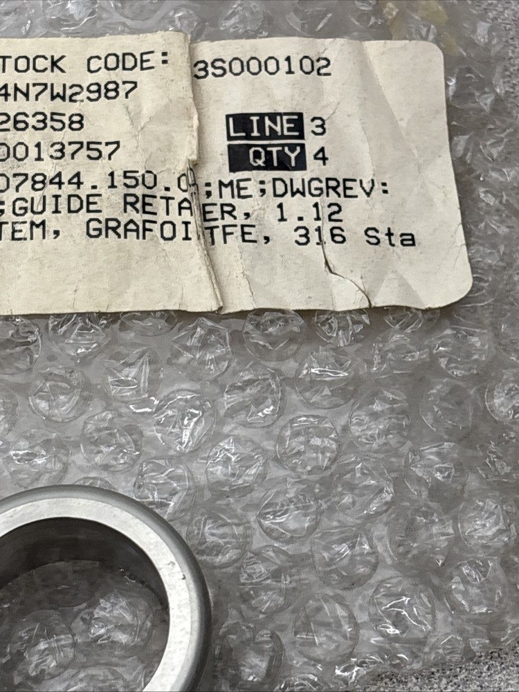 NEW Flowserve 007844-150-000 Guide Retainer, 316 SS