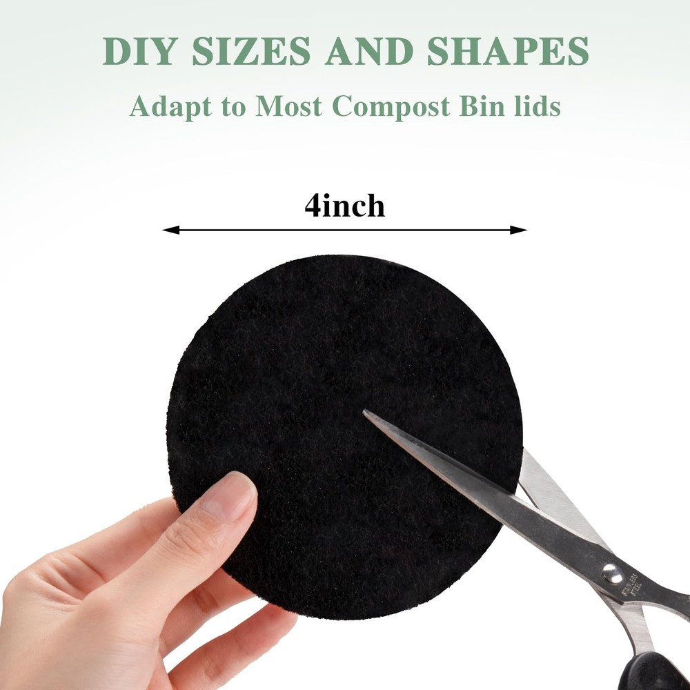for Kitchen Compost Bin - 12 Pack Activated Carbon for Countertop Bin Pail , ...