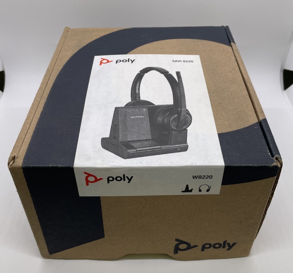 Poly Plantronics SAVI 8220 Office Wireless Headset System w/ Charging Stand
