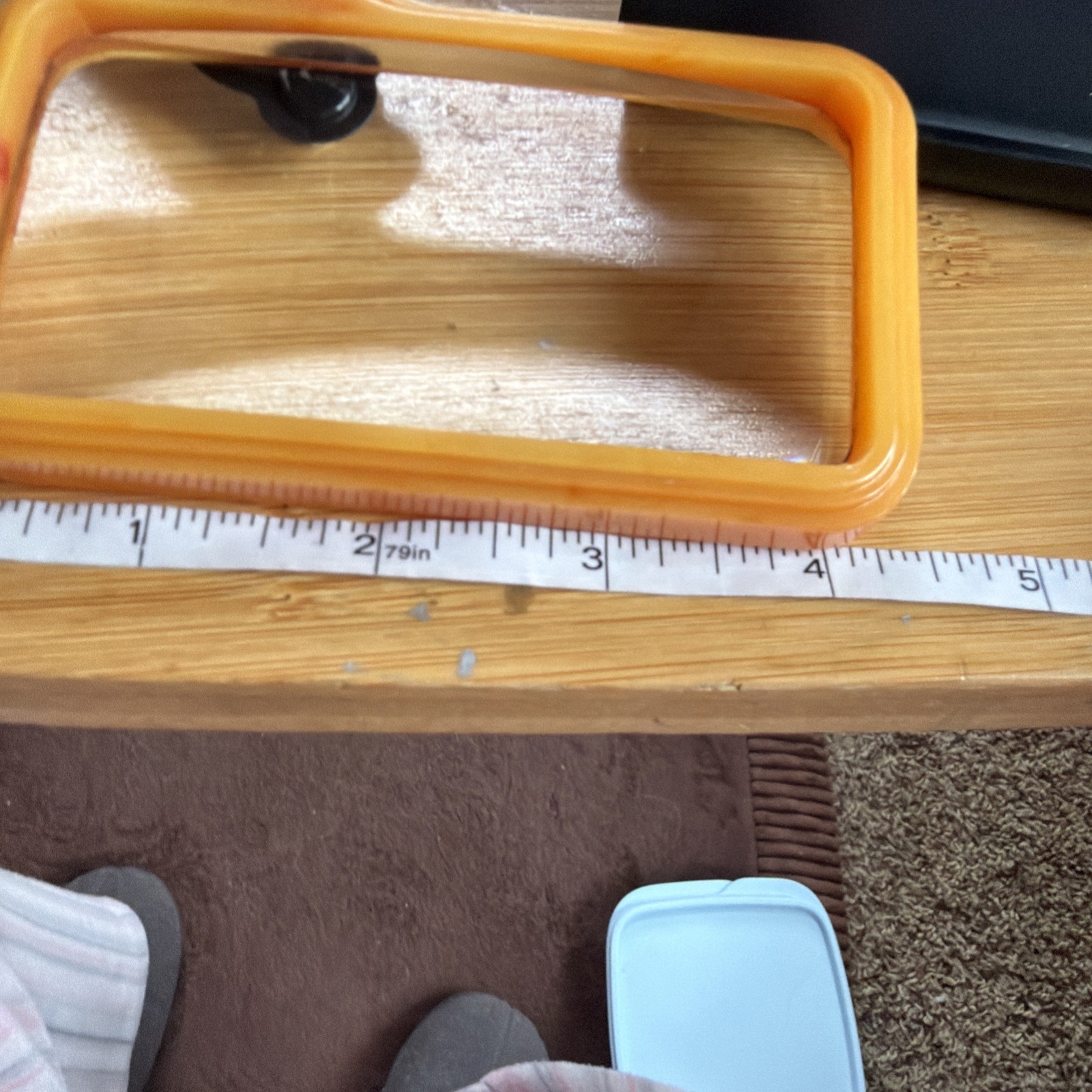 Vtg. Bausch & Lomb Light Butterscotch Art Deco Faux? Bakelite Magnifying Glass