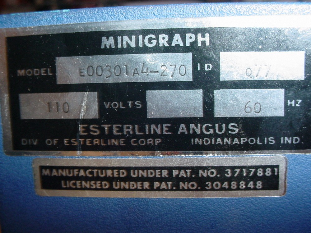 Esterline Angus E-00301A4-270 chart recorder
