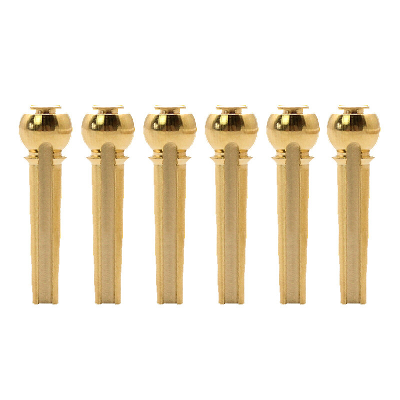 6pcs Set Acoustic Electric Guitar String Bridge Pins Solid Copper Brass Endpin