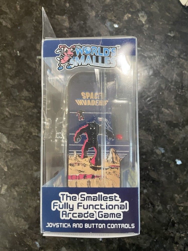 2017 Worlds Smallest Tiny Arcade Space Invaders Miniature Game BRAND NEW