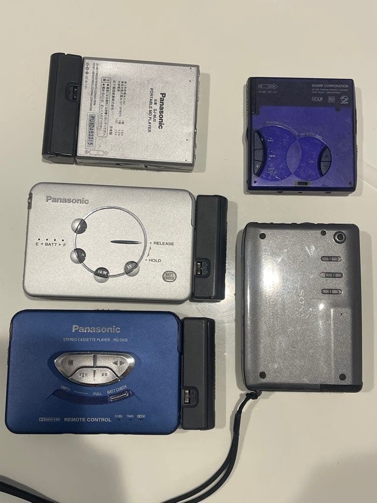 Panasonic Sharp Sony MD cassette Player Set of 5 Untested
