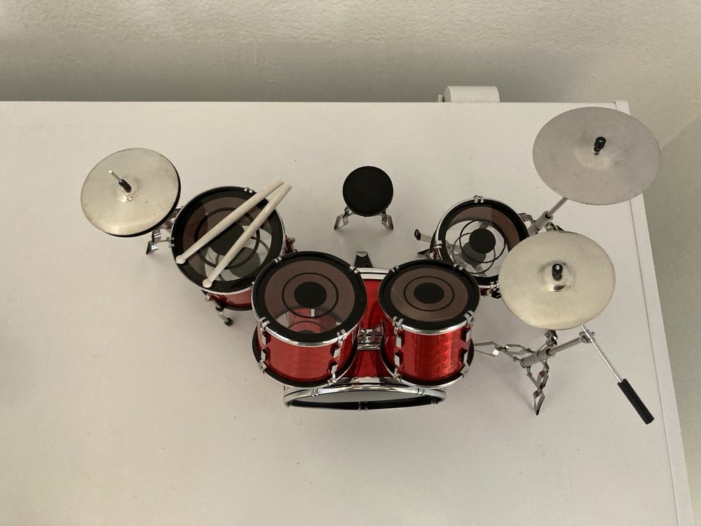 Miniature Red Drum Set, Drums Kit