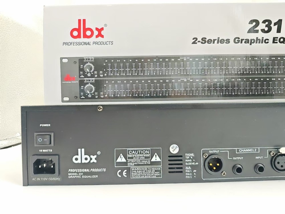 dbx 231 Dual Channel 31-Band Graphic Equalizer Rackmount Pro Audio EQ - TESTED