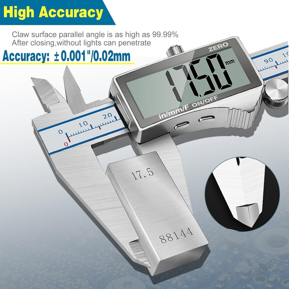 Digital Calipers, DITRON 6" Vernier Caliper- Electronic Micrometer with Large...