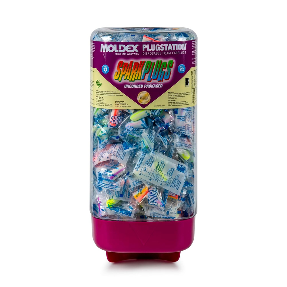 Plugstation Uncorded Foam Earplug Dispenser, NRR 33dB, 6605