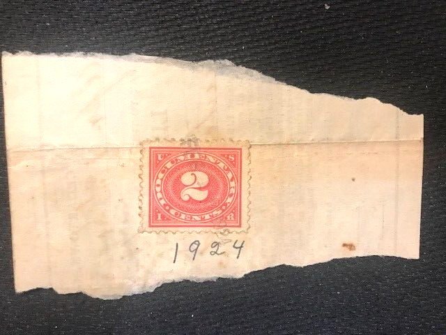 1921 Red 2c US Documentary Stamp on Liberty National Note dated 1924
