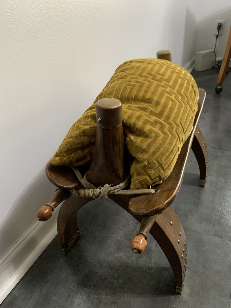 Vintage 1960's Egyptian Camel Saddle Stool