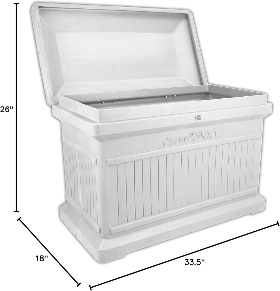 Parcelwirx Lockable Horizontal Storage Cabinet - Slate Grey Package Box