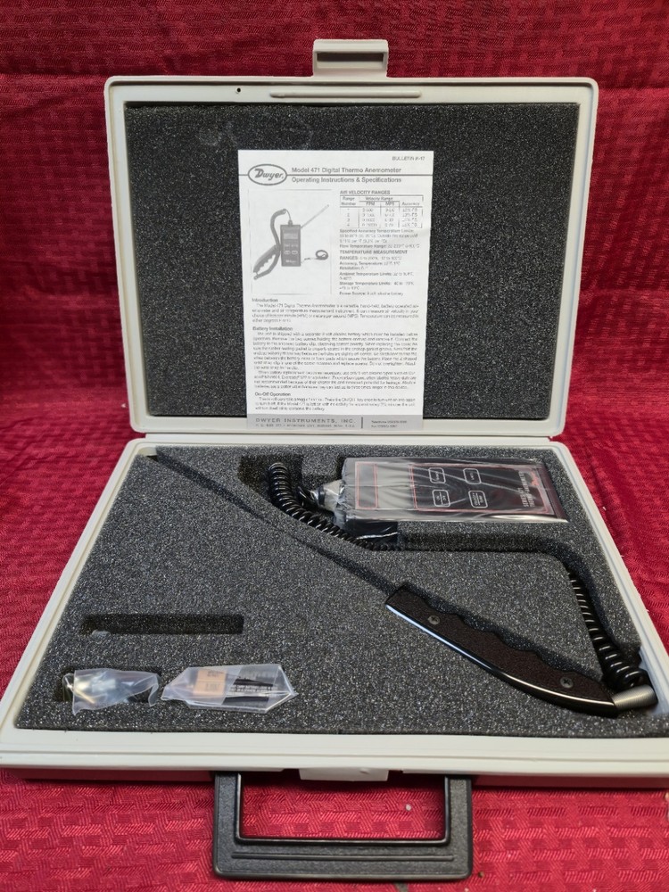 Dwyer 471 475 Manometer Anemometer Barely Used With Cases