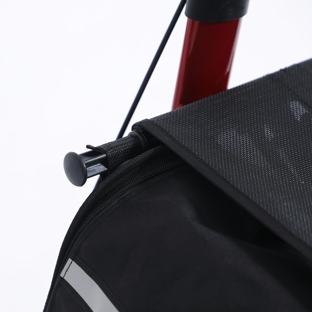 Rollator Walker Storage Bag – Expandable Organizer with Shoulder Strap & Refl...