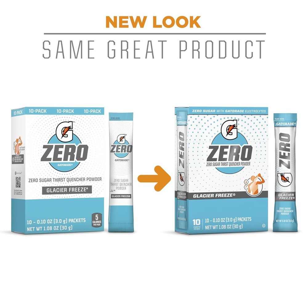 Gatorade Zero Powder Pack - 50 Sticks, Glacier Cherry/