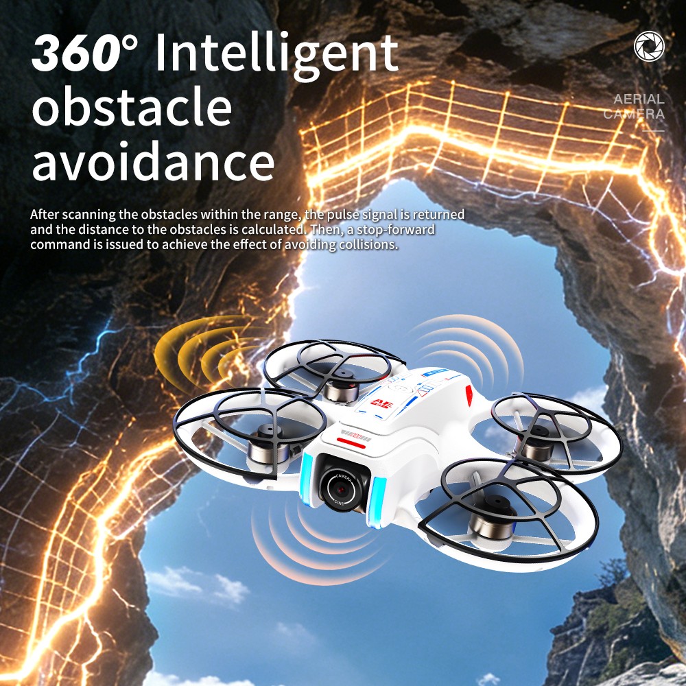 AE21 Drone FPV 720P Camera Obstacle Avoidance 4.3" Screen Quadcopter 2 Battery