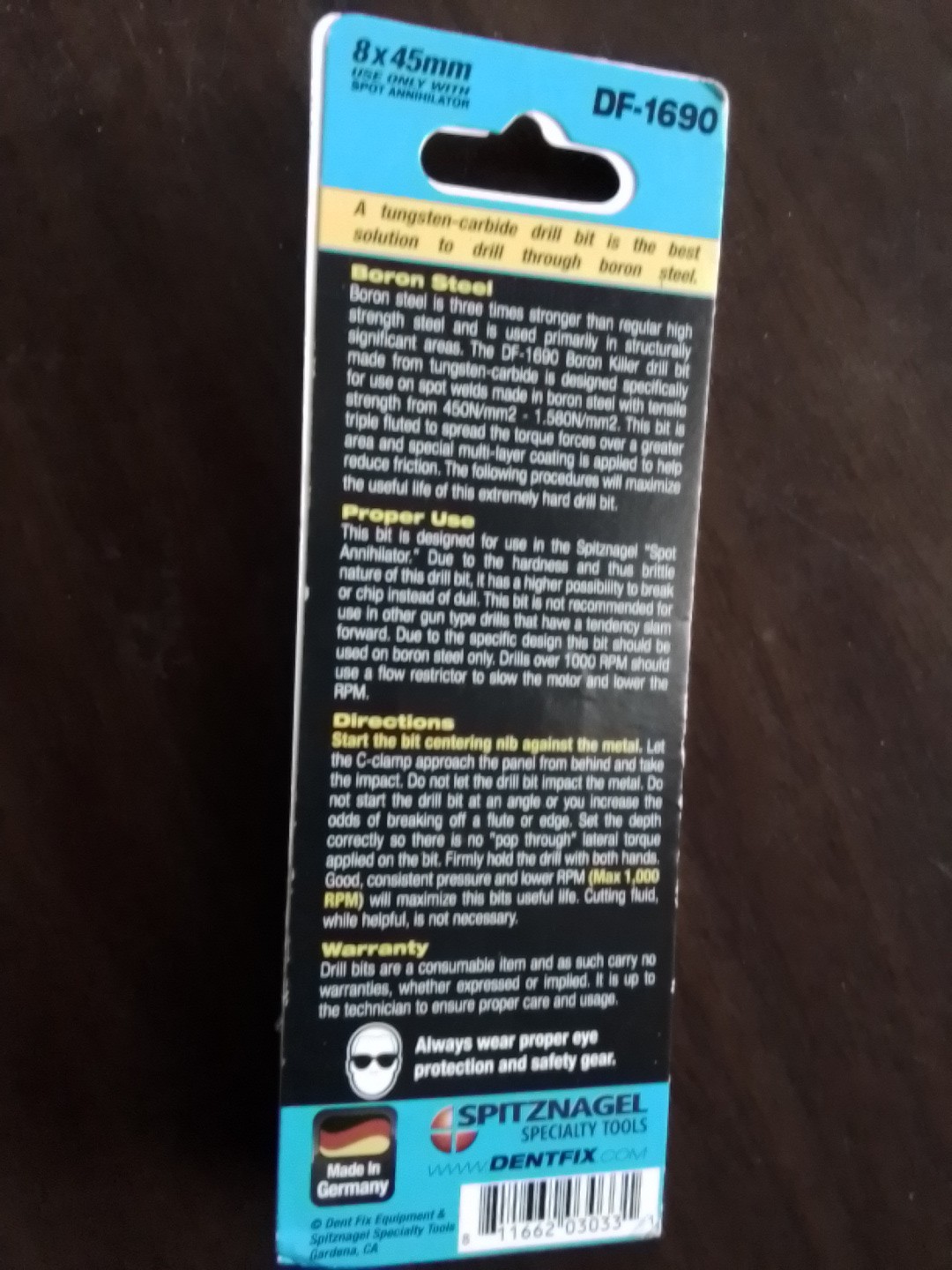 Dent Fix DF-1690 Boron Steel Spot Weld Drill Bit For Uhss, Ahss And Boron Steels