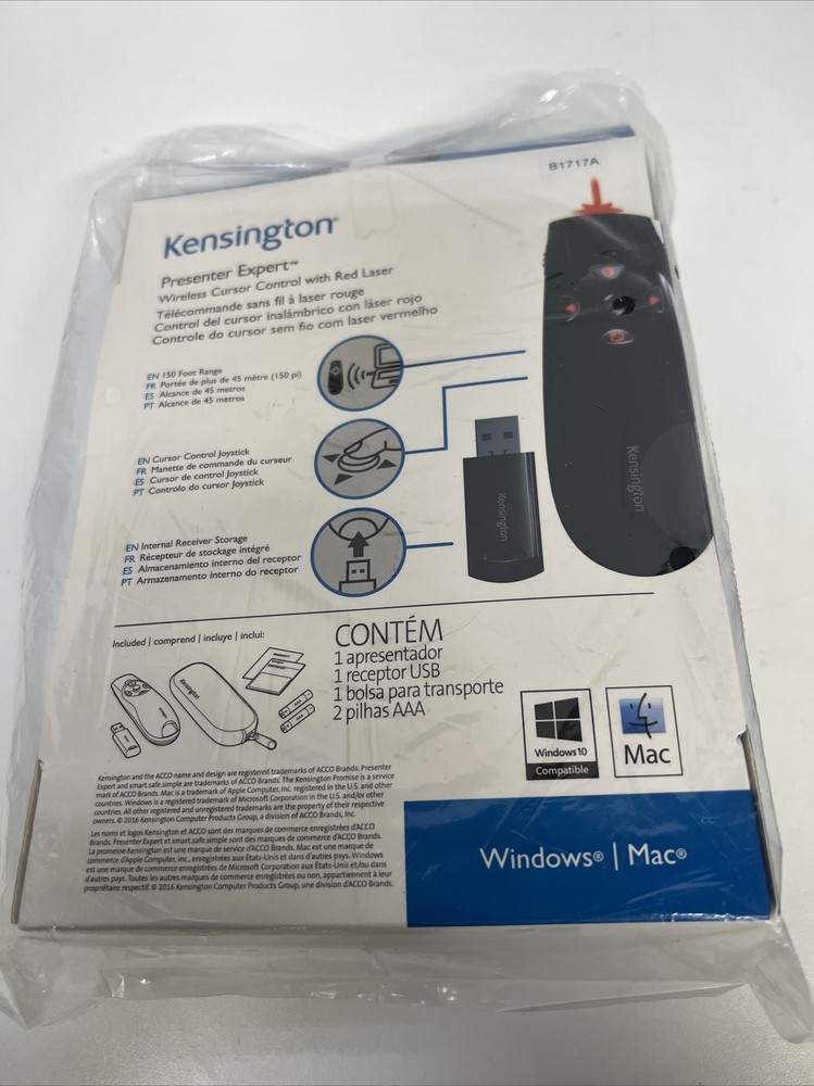 Kensington K72425AMA Presenter Expert Presentation Pointer Red Laser Window/Mac