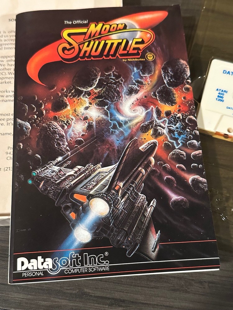 Moon Shuttle Datasoft boxed Atari 400 800 XL XE Vintage Computer game