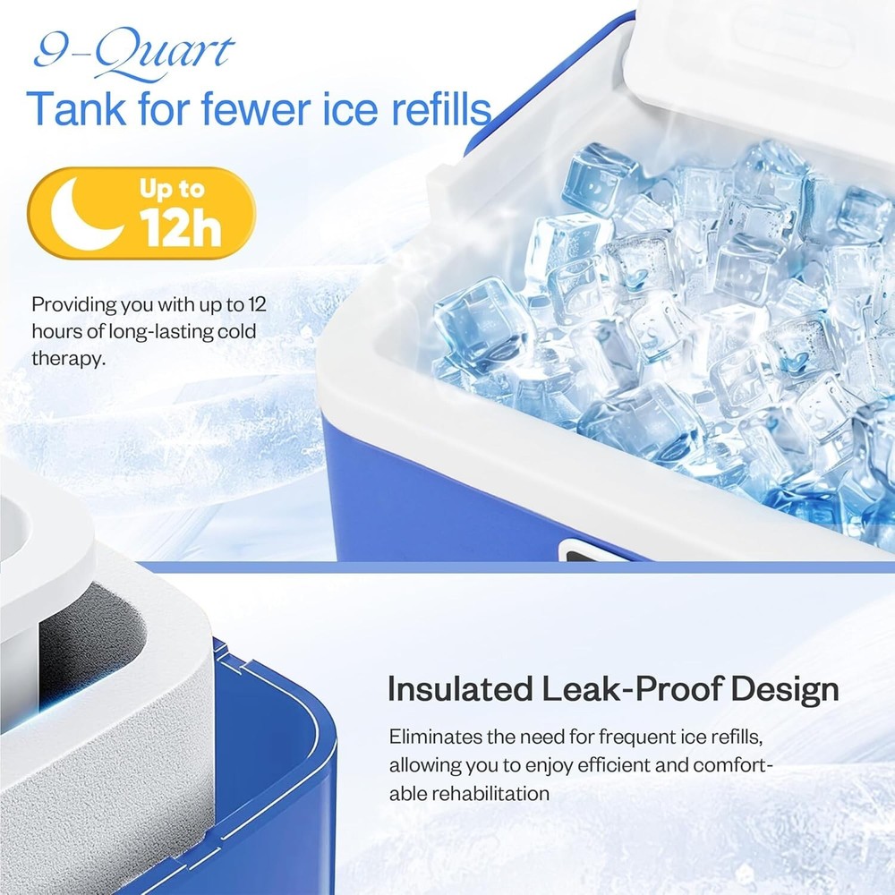 Cold Therapy Machine, Ice Therapy Machine System for Knee with Digital Timer, Qu