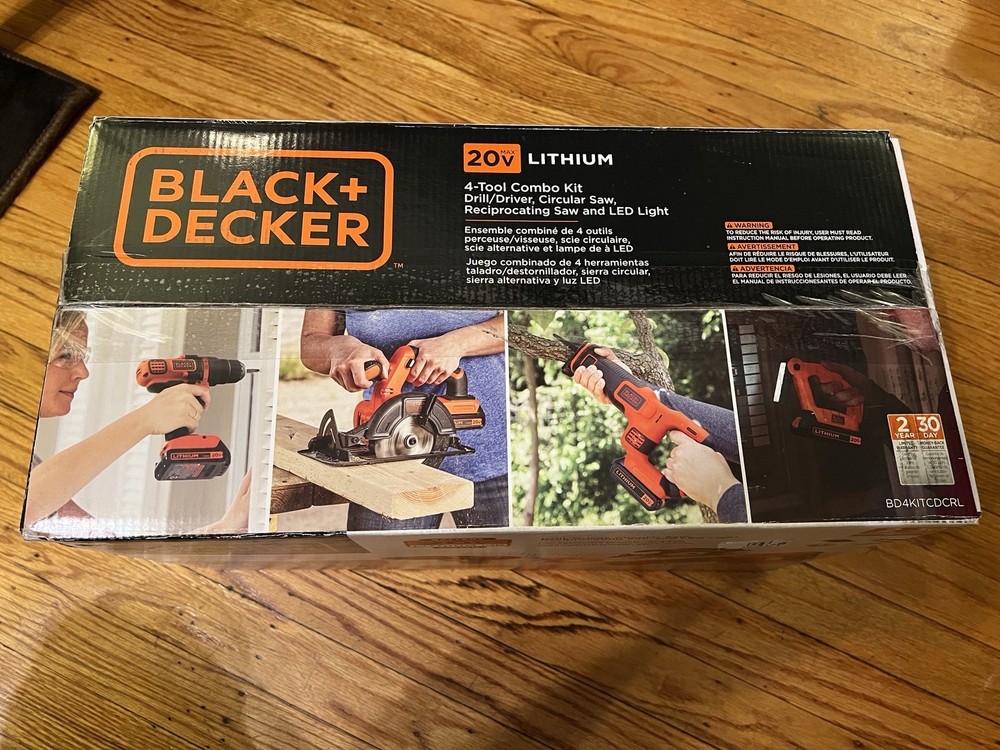 BLACK+DECKER BD4KITCDCRL 20V MAX Cordless Drill Combo Kit - Black/Orange