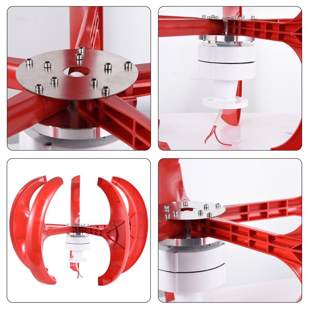 1000W 12/24V Vertical Axis Wind Power Turbine Generator Controller Home Windmill