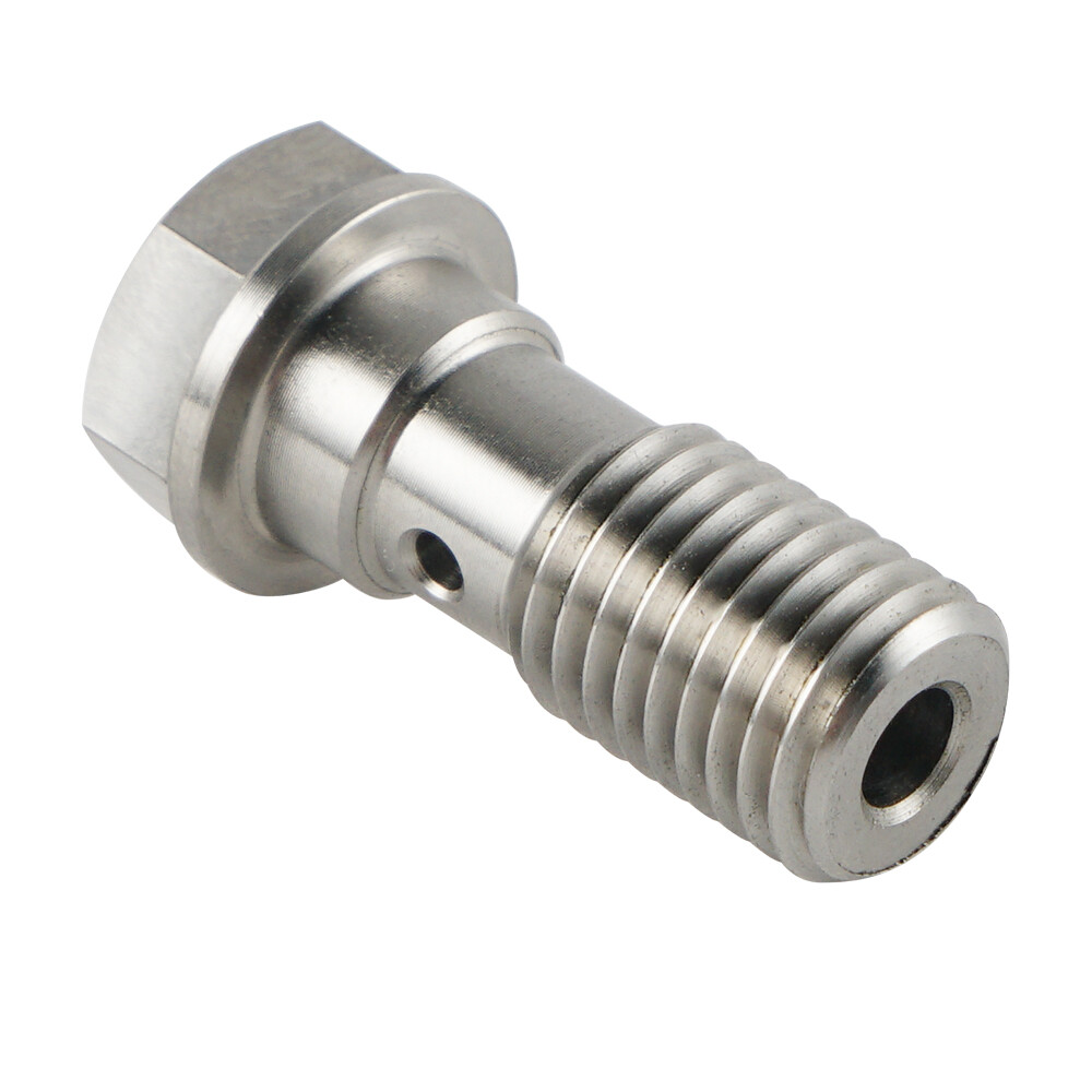 Titanium Single Banjo Bolt Screw M10x1.25 Pitch 23mm For Honda Kawasaki Yamaha