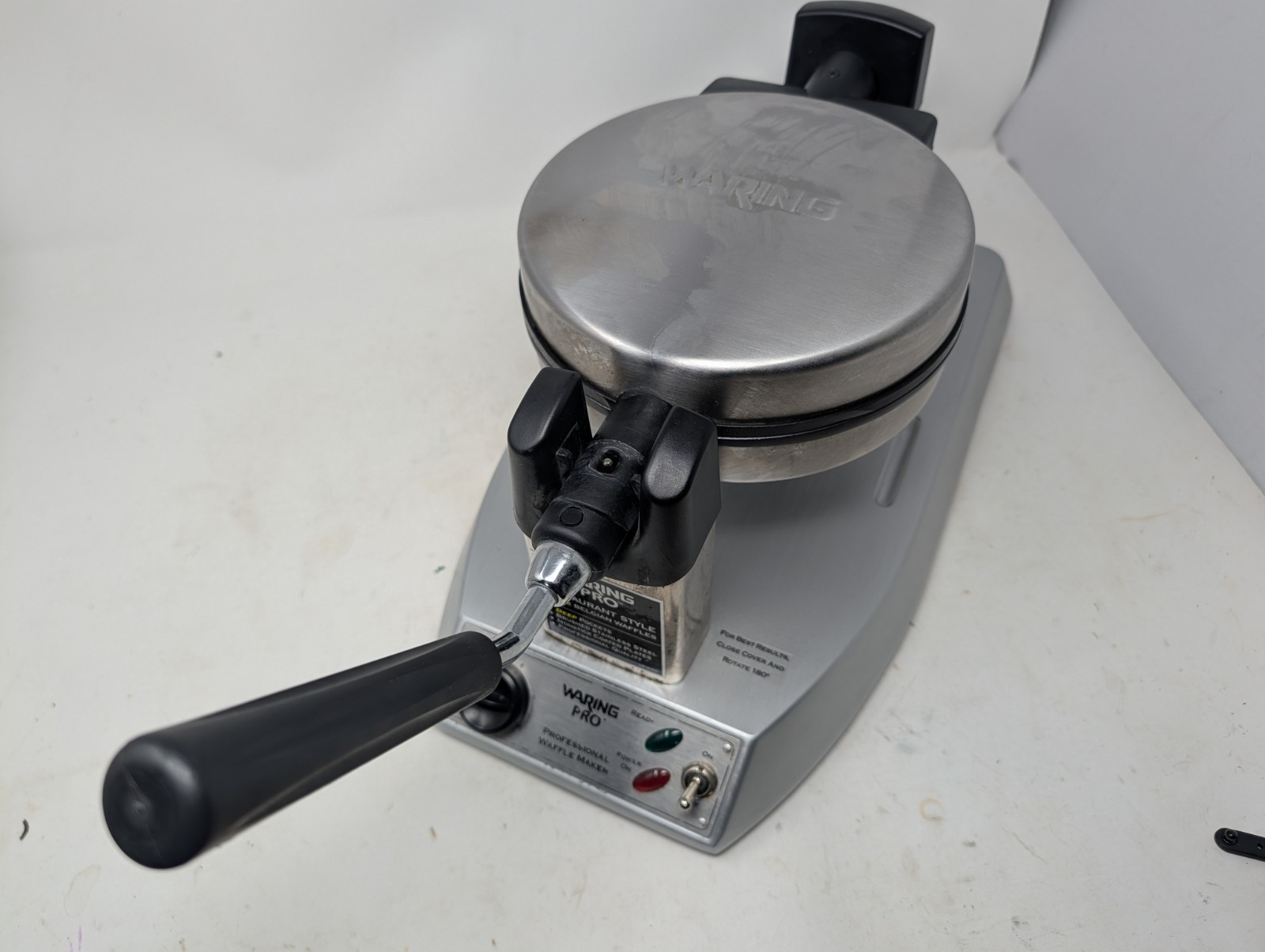 Waring Pro Waffle Maker Belgian WMK300 Stainless Steel Rotating Professional
