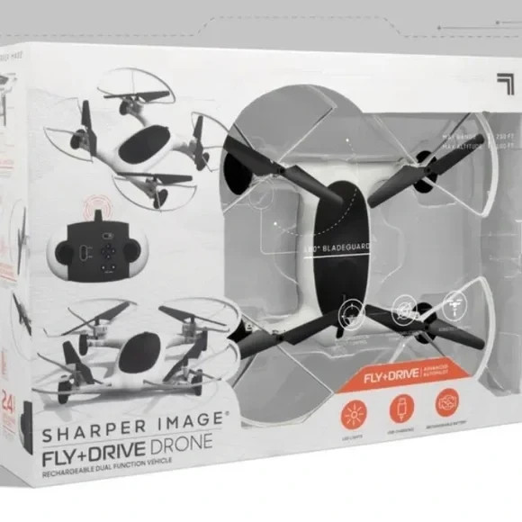 Sharper Image Fly+Drive Drone Rechargeable Dual Function Vehicle (NISB)