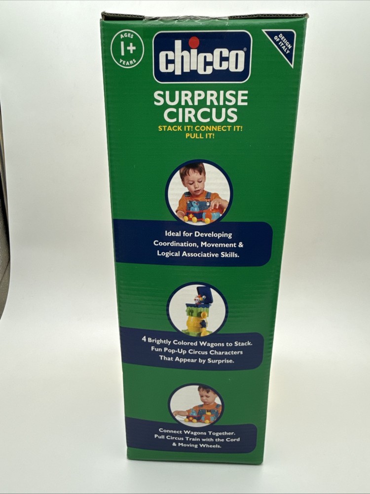 Chicco Surprise Circus - STACK IT! CONNECT IT! PULL IT! ~HTF~ NEW