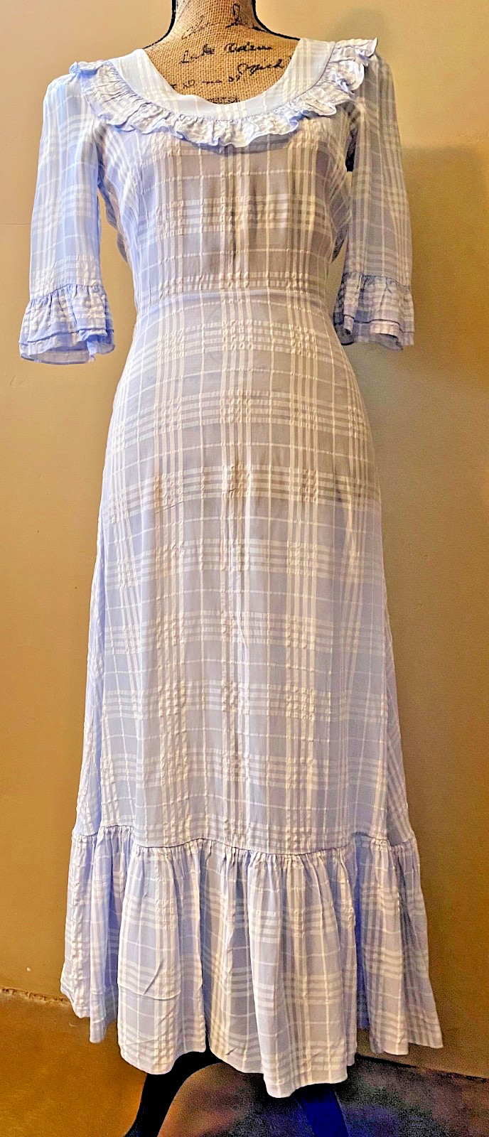 Vampire's Wife Blue White Dress, UK 8