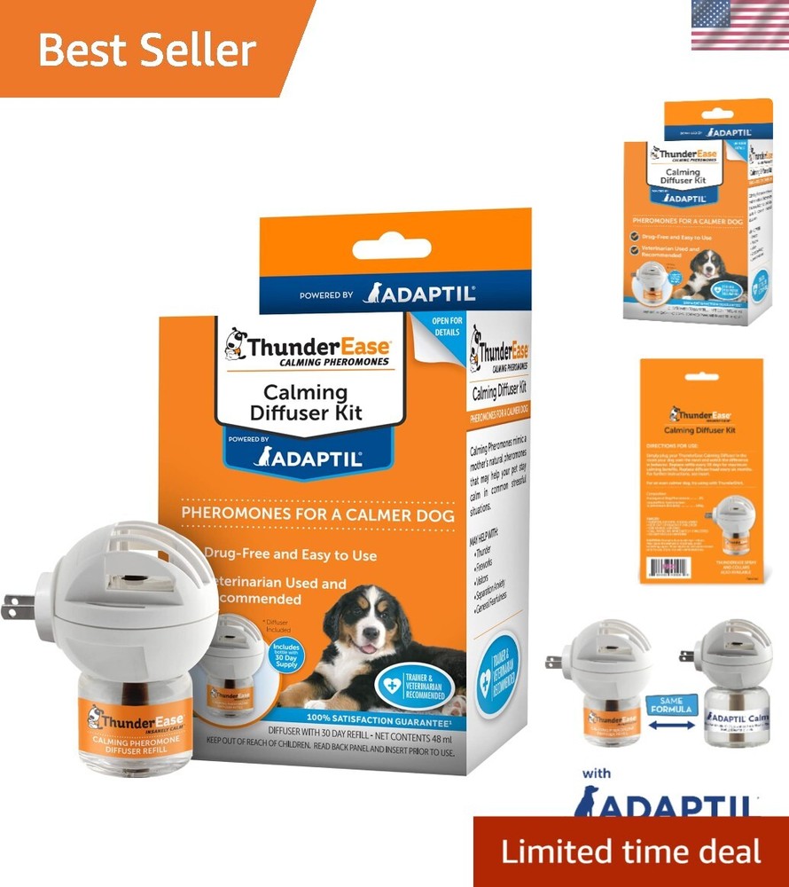 60 Day Pheromone Diffuser for Dogs - Eases Stress from Thunder & Fireworks