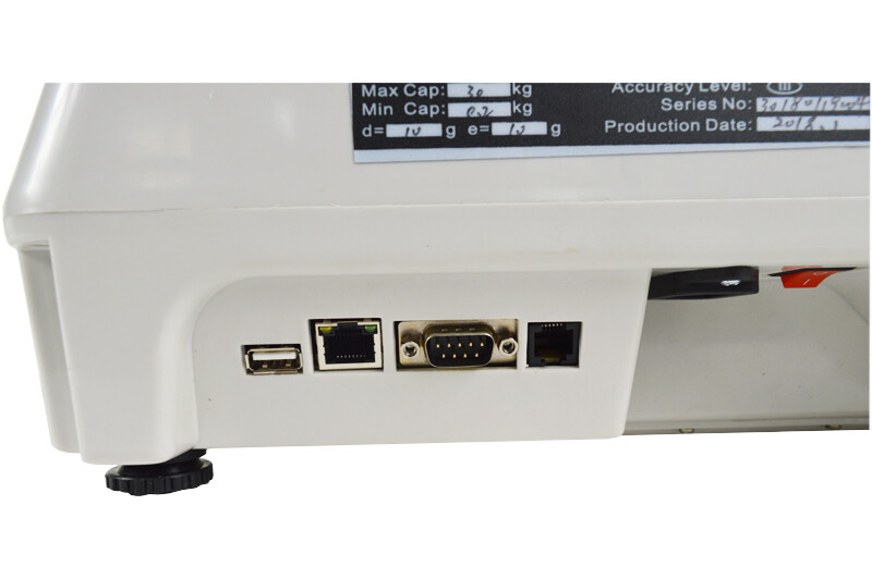 110V Digital Price Computing Scale Thermal Printer Supermarket Scale max. 66 lb