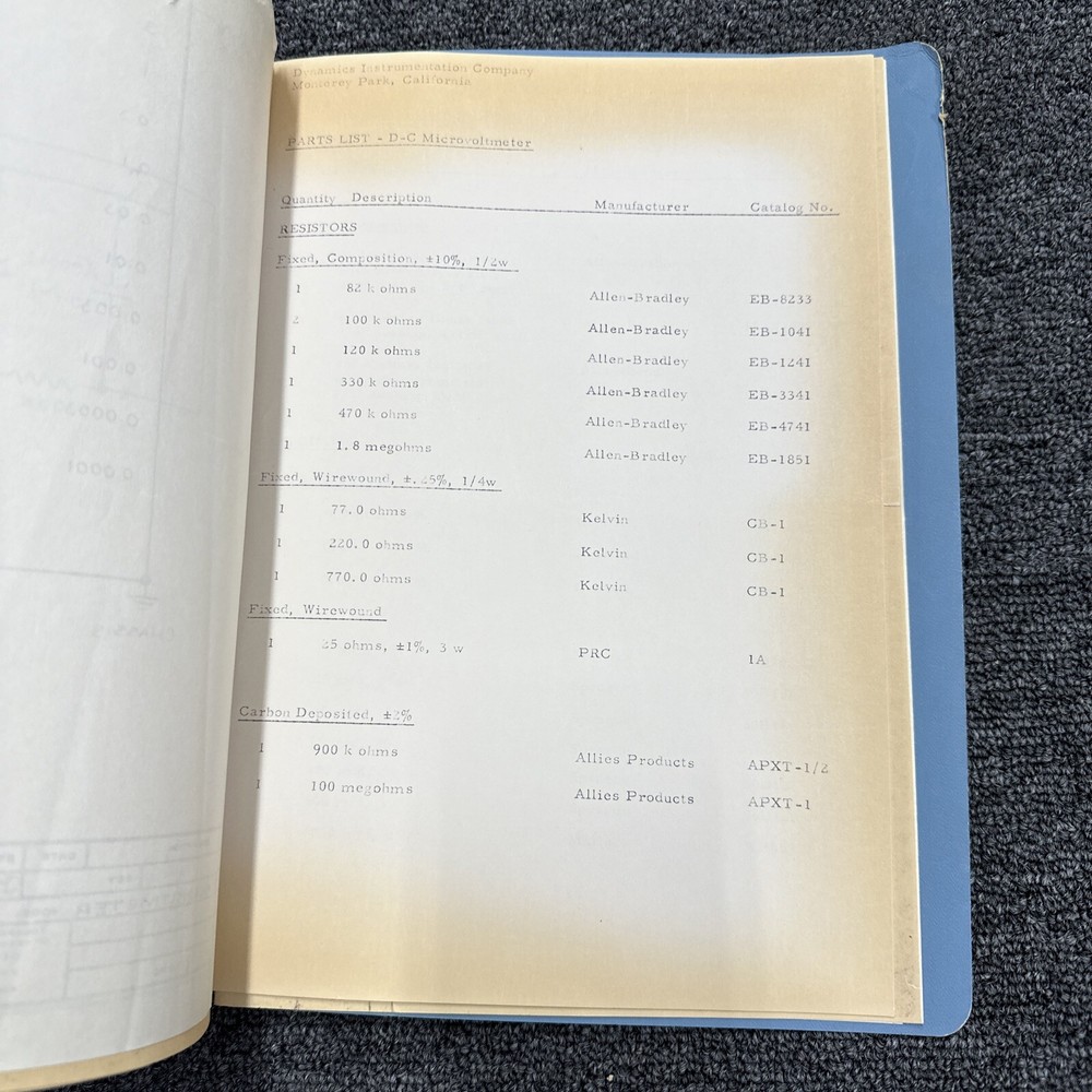 Dynamics Model 4683 D-C Microvoltmeter Operating Instructions 4683/0011