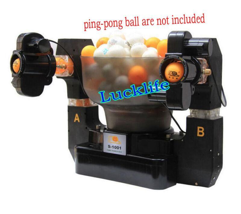 Automatic Double Head Table Tennis Ball Machine Dual Head Table Tennis Robot