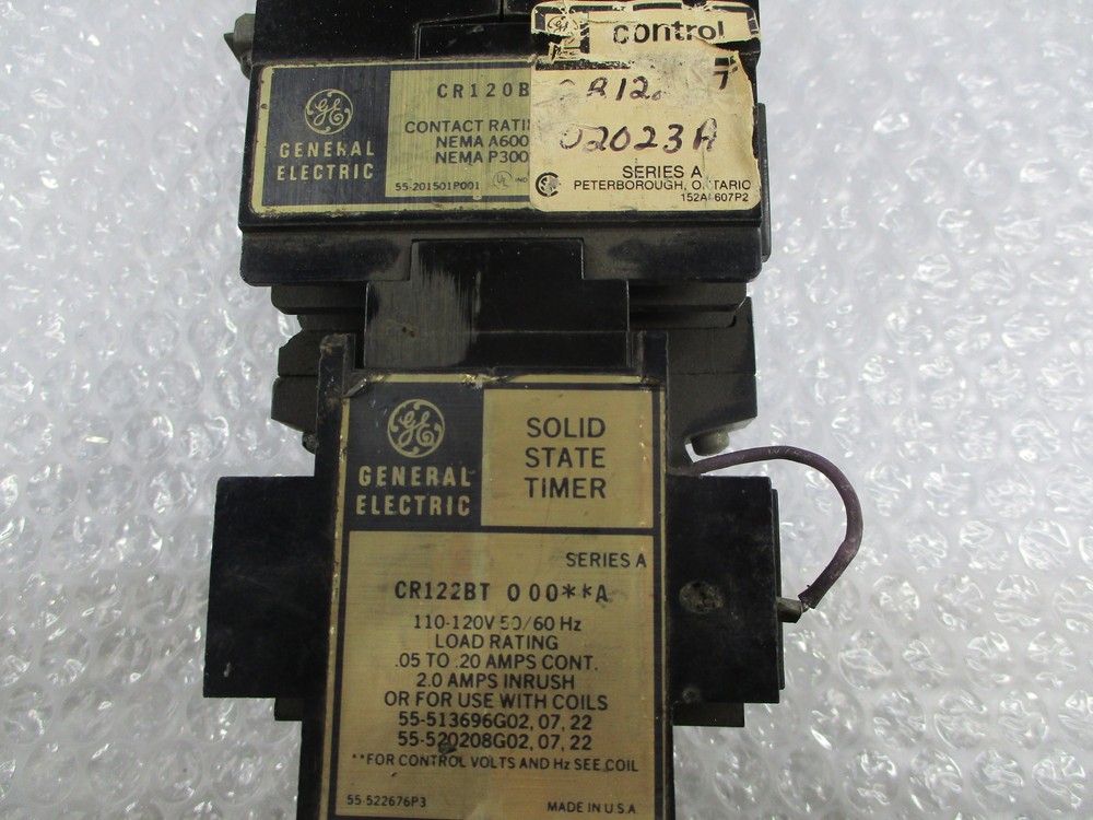 GENERAL ELECTRIC CR122BT-000A SER.A SOLID STATE TIMER UNMP