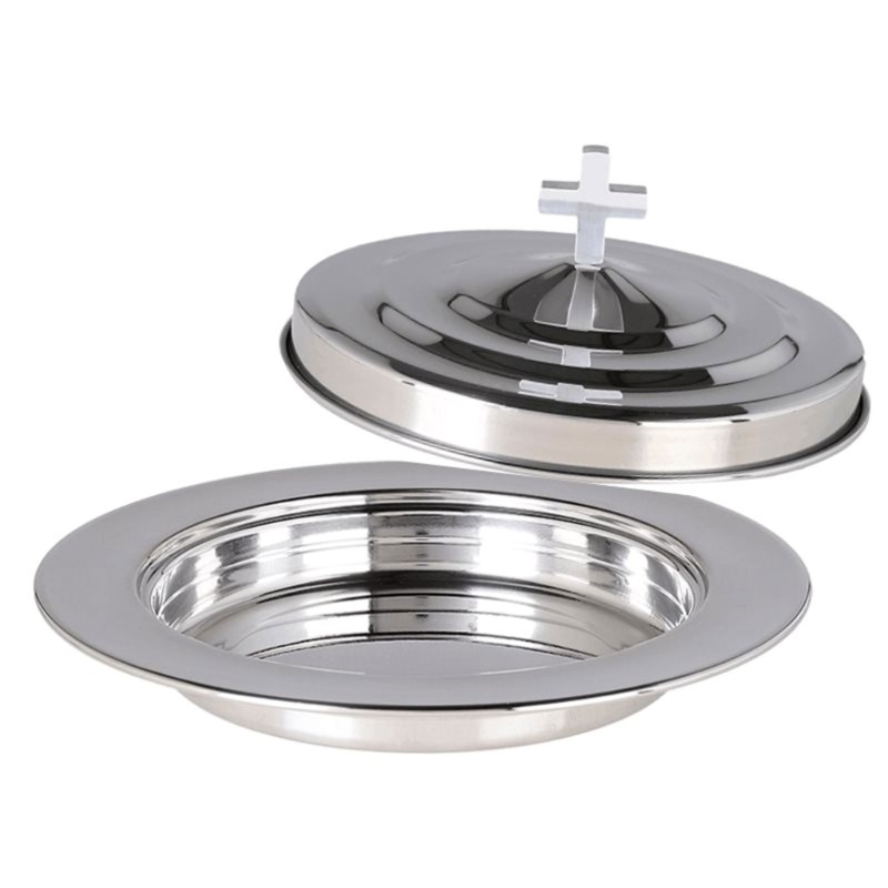 Reusable Communion Bread Plate Stainless Steels Stackable Tray For Congregations
