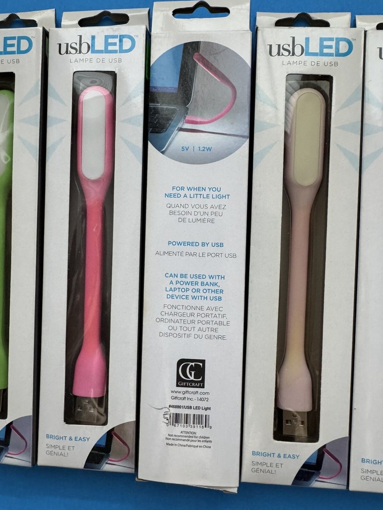 7 Packs USB Flexible Lights Gooseneck Design LED Lighting Source NEW!