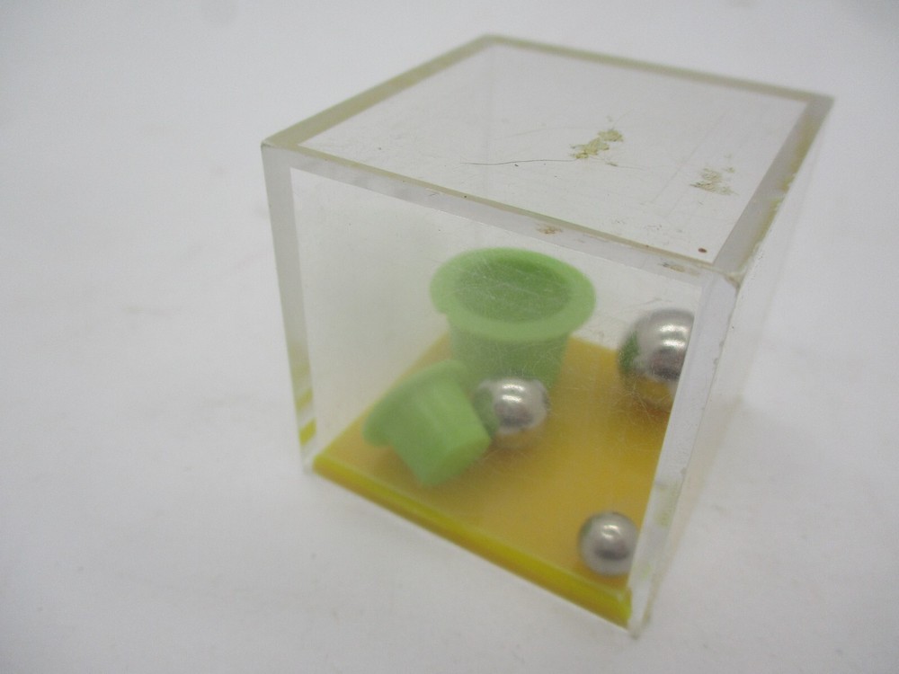 Vintage Clear Plastic Puzzle Fidget Cube Game