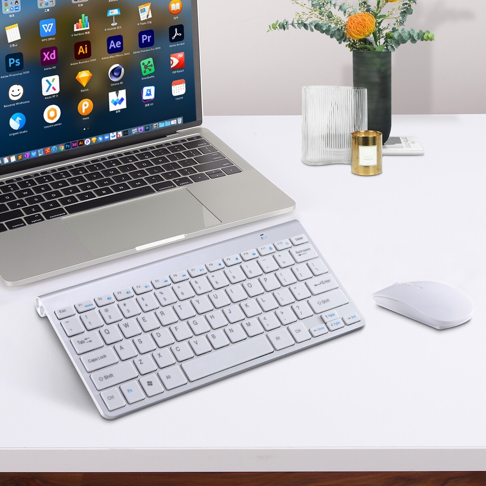Wireless Keyboard And Mouse Combo Set 2.4G For PC Laptop Computer Full Size Slim