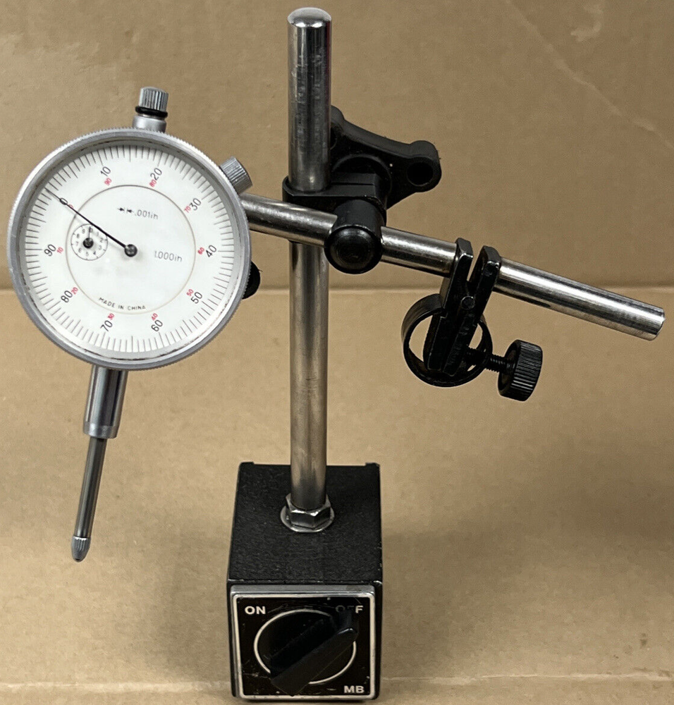 Unbranded Mag Base Dial Indicator Holder Stand Magnetic Base + Dial Indicator