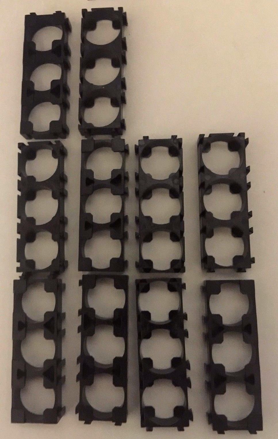 Brand New "10" 26650 Battery Pack Spacer Plastic Heat Holder (Triple Holder)