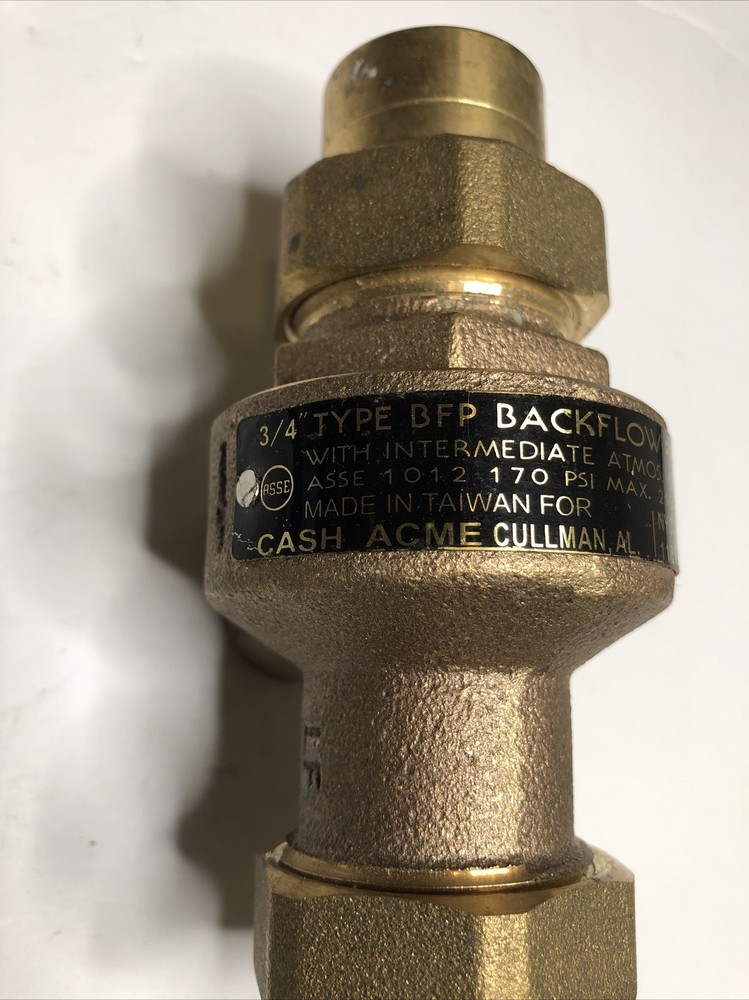 CASH-ACME 3/4' BACKFLOW PREVENTER