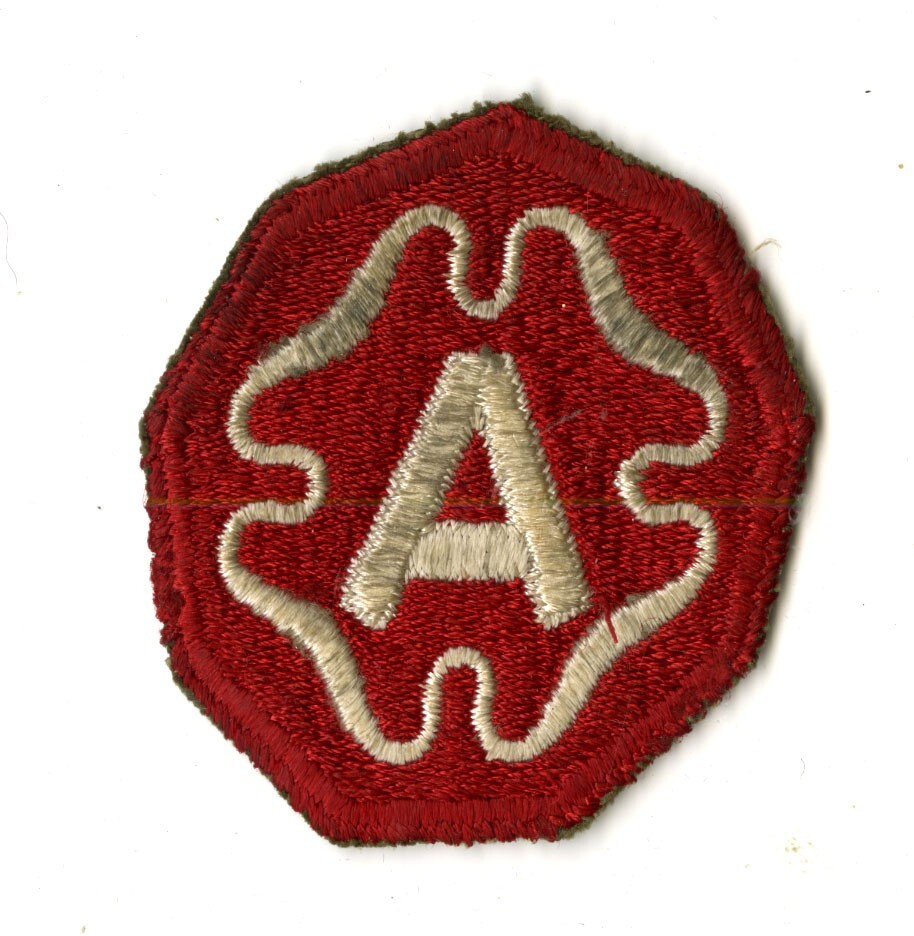 Ninth Army White Back Patch Europe Bulge Germany