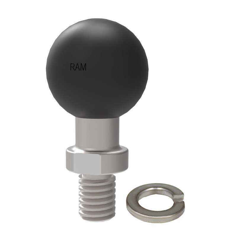 RAM 1" Ball with 3/8"-16 Threaded Post with Spanner Flats RAM-B-236
